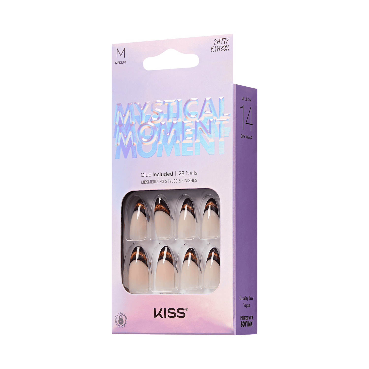 KISS Mystical Moment Press On Glue Nails - Maps