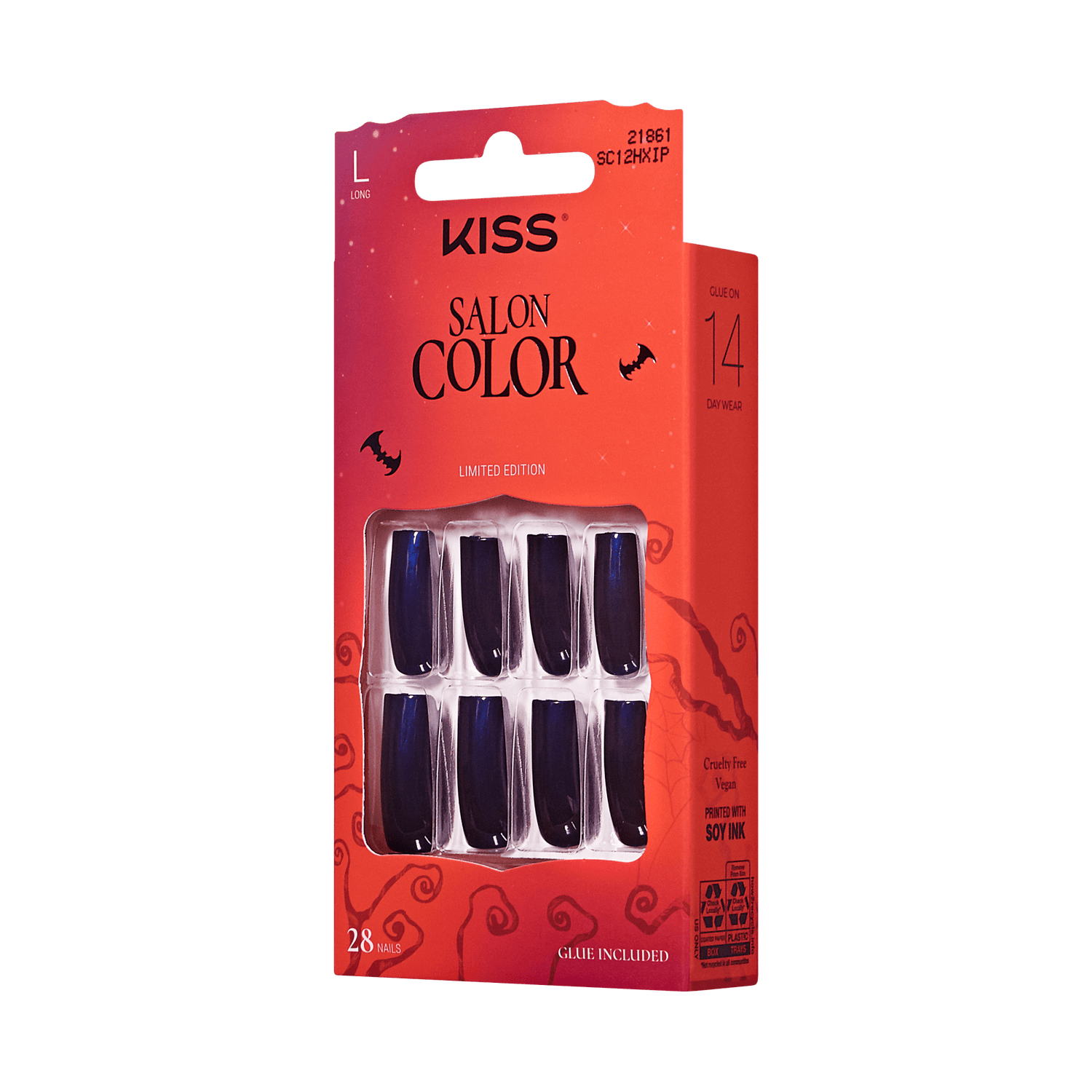 KISS Salon Color Halloween Press On Glue Nails - Let&
