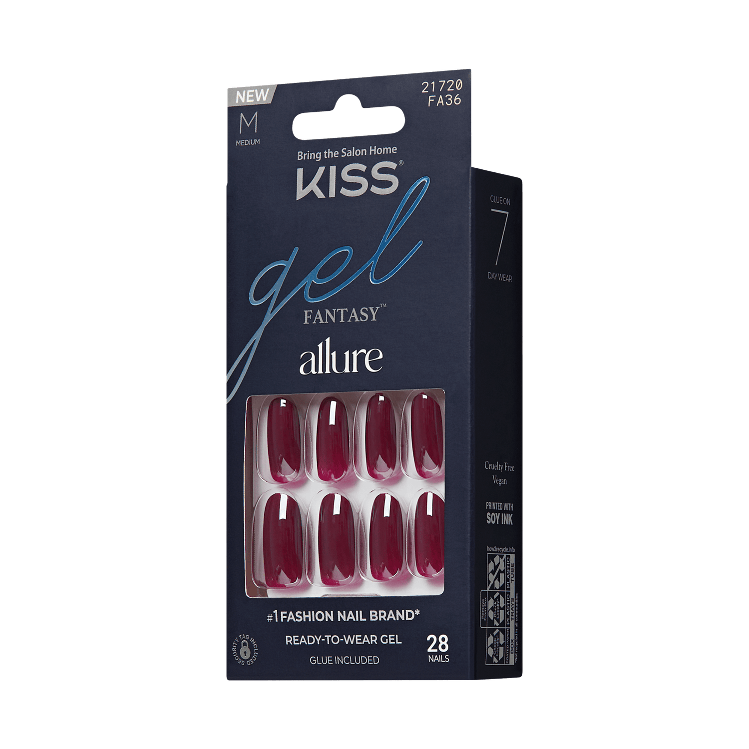 KISS Gel Fantasy Allure Press On Glue Nails - Starlit Glimmer