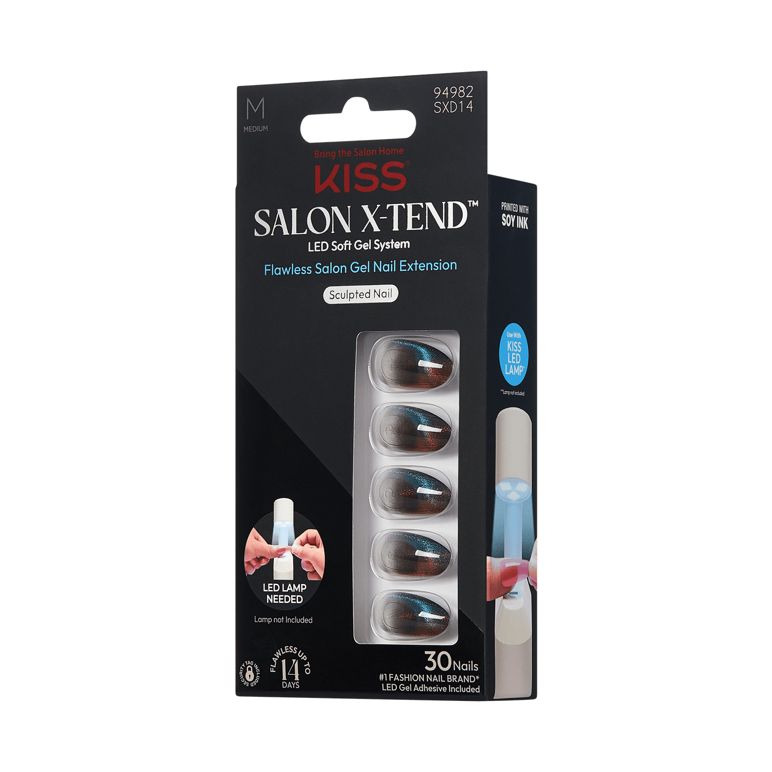 KISS Salon X-tend Design Press On Gel Nails - Again