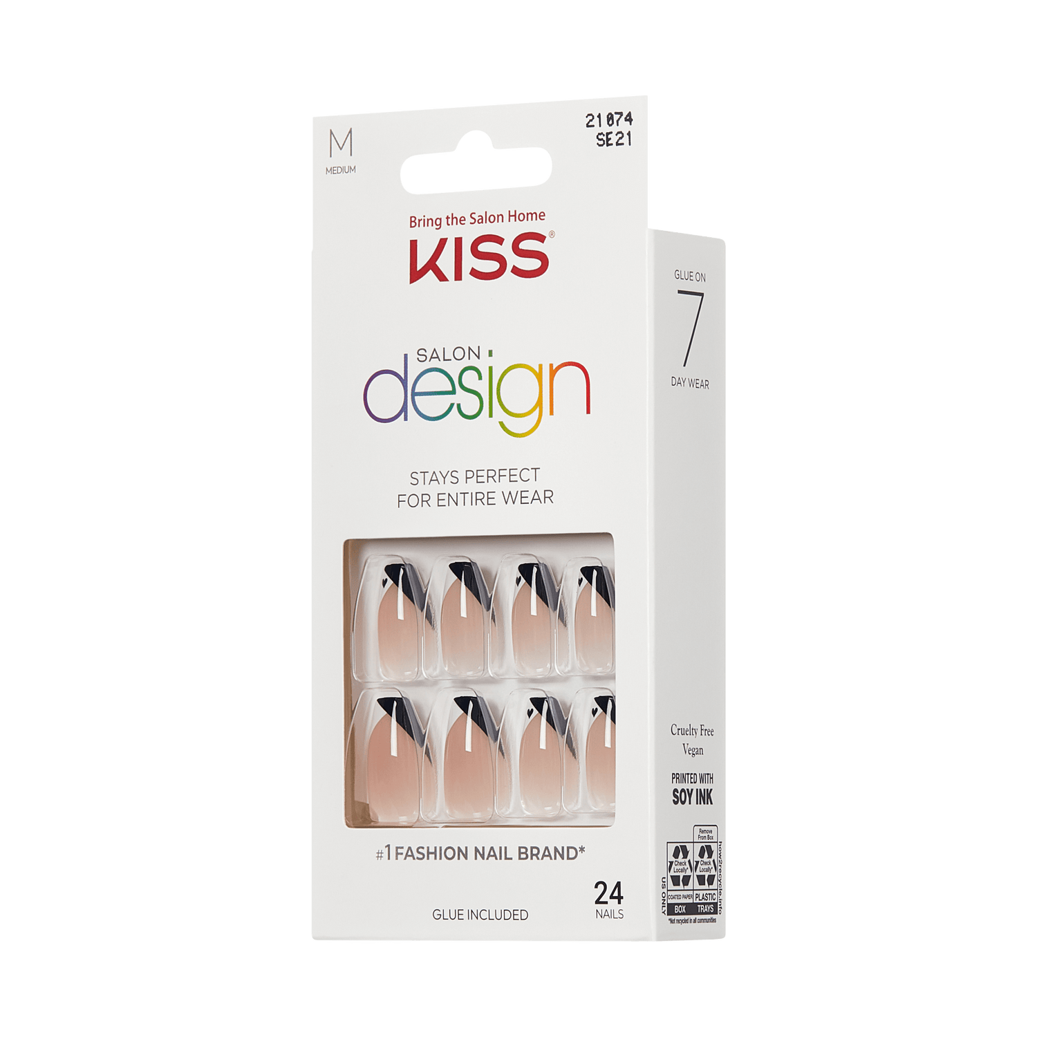 KISS Salon Design Press On Glue Nails - Love In Color
