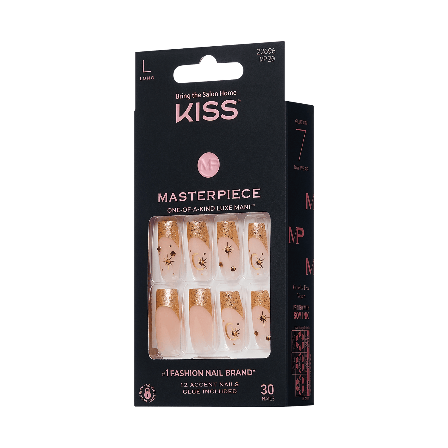 KISS Masterpiece Press On Glue Nails - Stardust Hues