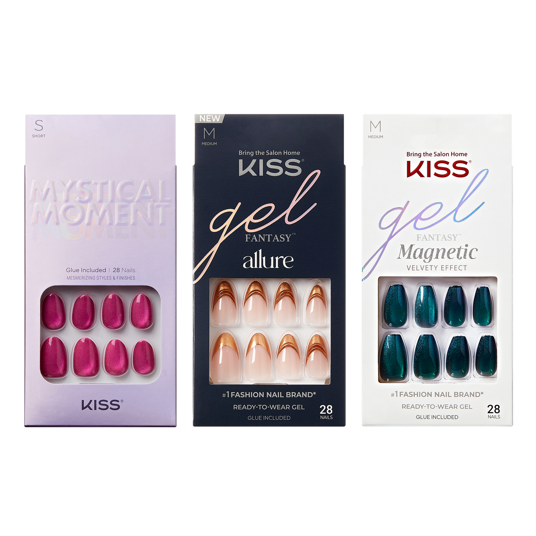 KISS Press On Glue Nails Bundle - Showgirl Nails